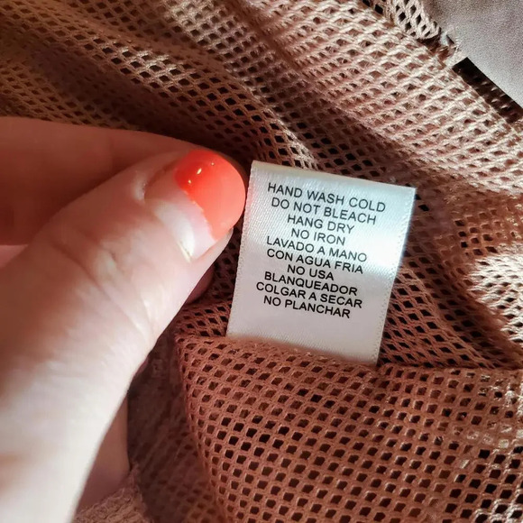 LOVE TREE Dusty Rose Pink Cropped Zip-Up Windbreaker Jacket Size Medium - Picture 6 of 15